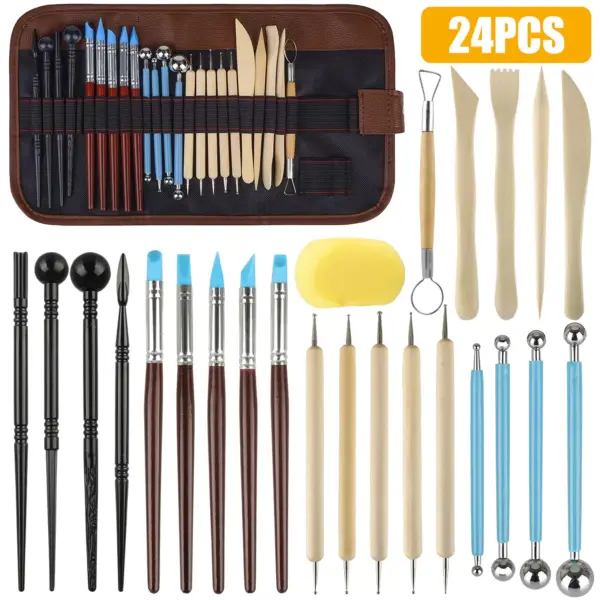 24-Piece Polymer Clay Tools Set