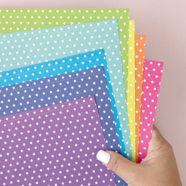 Seeing Dots Multicolor Cardstock Paper Pad, 12"x12", 67 lb./100 GSM, 30 Sheets - Image 3