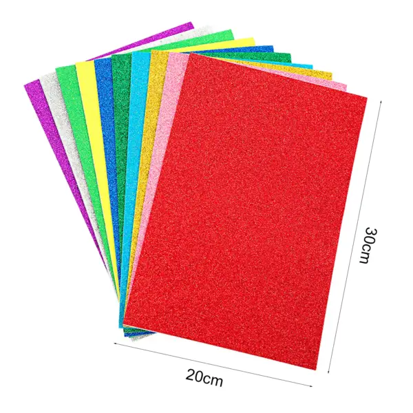 10-Pcs Craft Paper Glitter Scrapbook Paper Set - Image 2