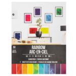 Watercolor Multicolor Rainbow Cardstock Paper Pad, 8.5" x 11", 50 Sheets