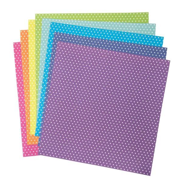 Seeing Dots Multicolor Cardstock Paper Pad, 12"x12", 67 lb./100 GSM, 30 Sheets - Image 2